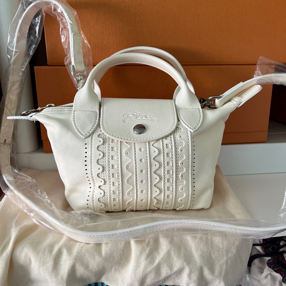 Longchamp Extra Small Le Pliage Cuir Leather
Top Handle Bag